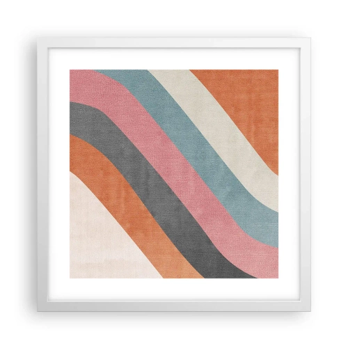 Poster in een witte lijst - Diagonale compositie – beweging - 40x40 cm