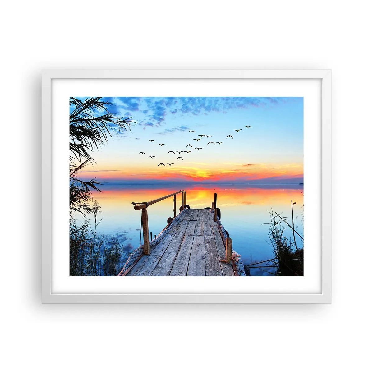 Poster in een witte lijst - Het is tijd om terug te gaan... - 50x40 cm