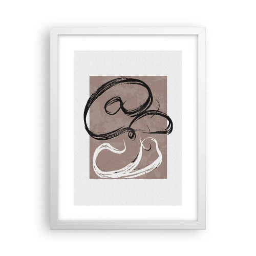Poster in een witte lijst - Compositie – de zoektocht naar volheid - 30x40 cm