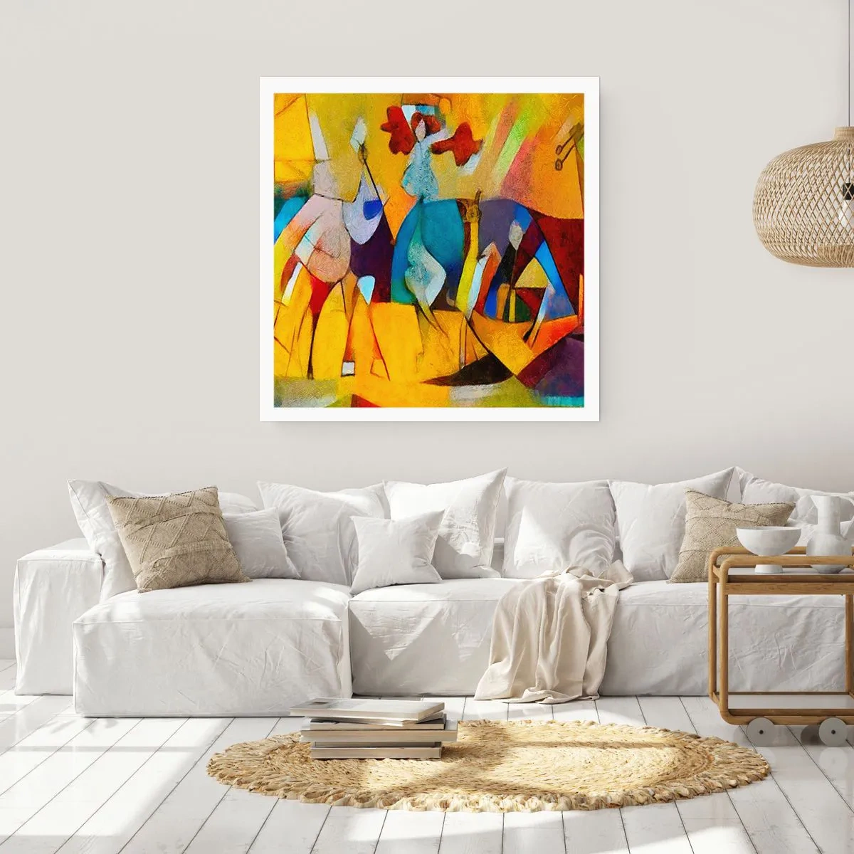 Poster - Zon - leven - vreugde - 60x60 cm