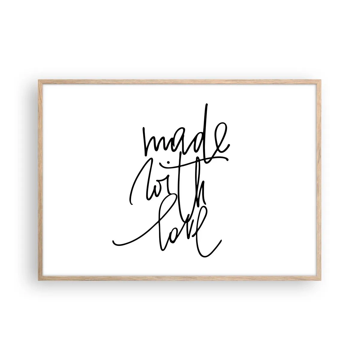 Een poster in een licht eiken lijst - Het beste merk - 100x70 cm