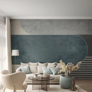 Zelfklevend Fotobehang Deluxe Sticker - Compositie op niveau - Minimalisme, Vormen, Pastel - 150x105 cm