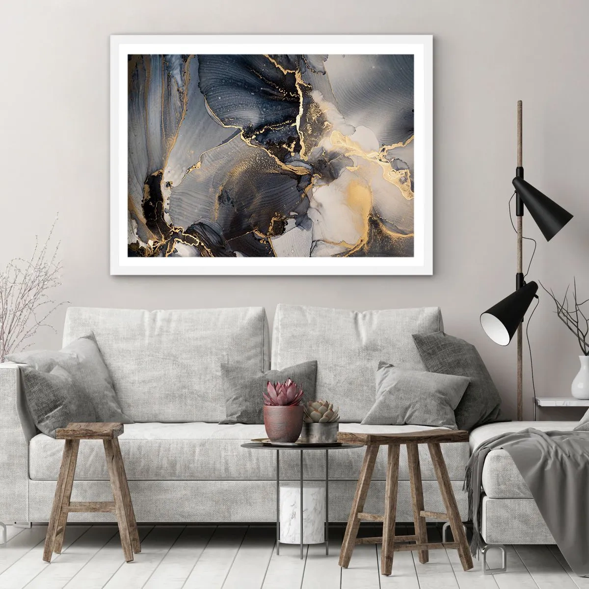 Poster in een witte lijst - Stenen leven - 70x50 cm