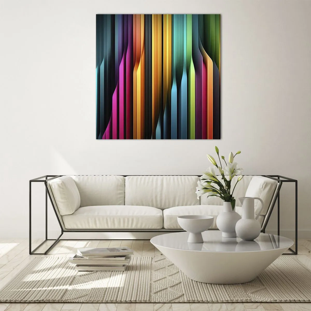 Schilderen op glas - Lichtorgel - 60x60 cm