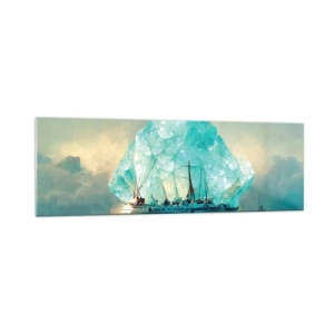 Schilderen op glas - Arctische diamant - 160x50 cm
