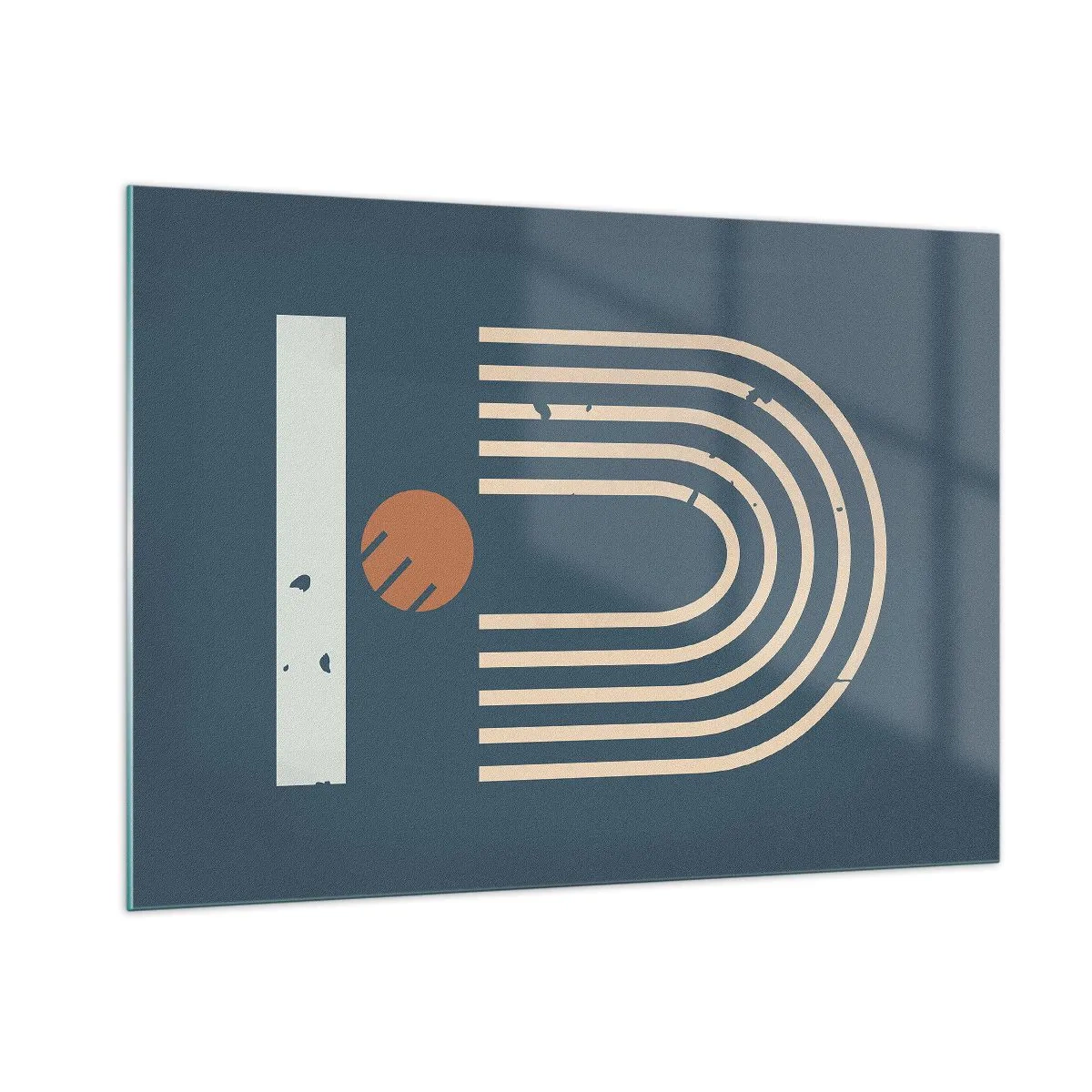 Schilderen op glas - Geometrie op de granaatappel - 100x70 cm