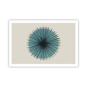 Poster - Stralend in het blauw - 91x61 cm