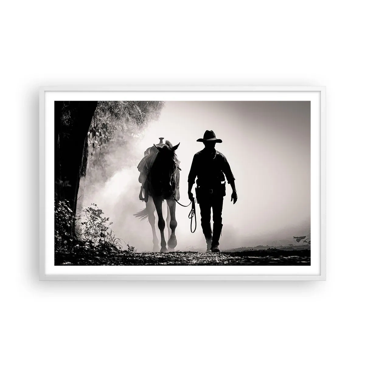 Poster in een witte lijst - Texas ochtend - 91x61 cm