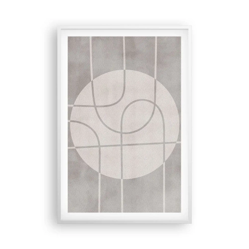 Poster in een witte lijst - Rond en rechtdoor - 61x91 cm