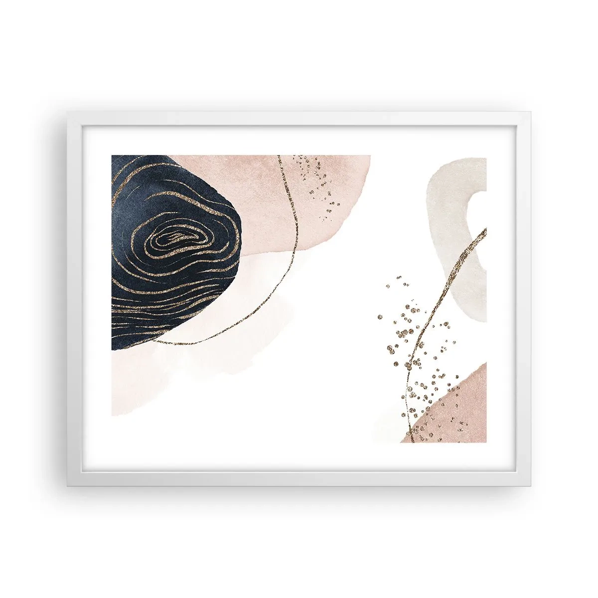 Poster in een witte lijst - Alles vloeit - 50x40 cm