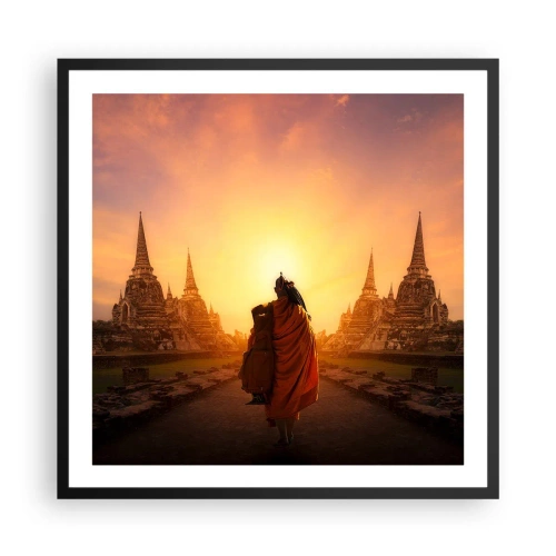 Poster in een zwarte lijst - In vrede voor de eeuwigheid - 60x60 cm