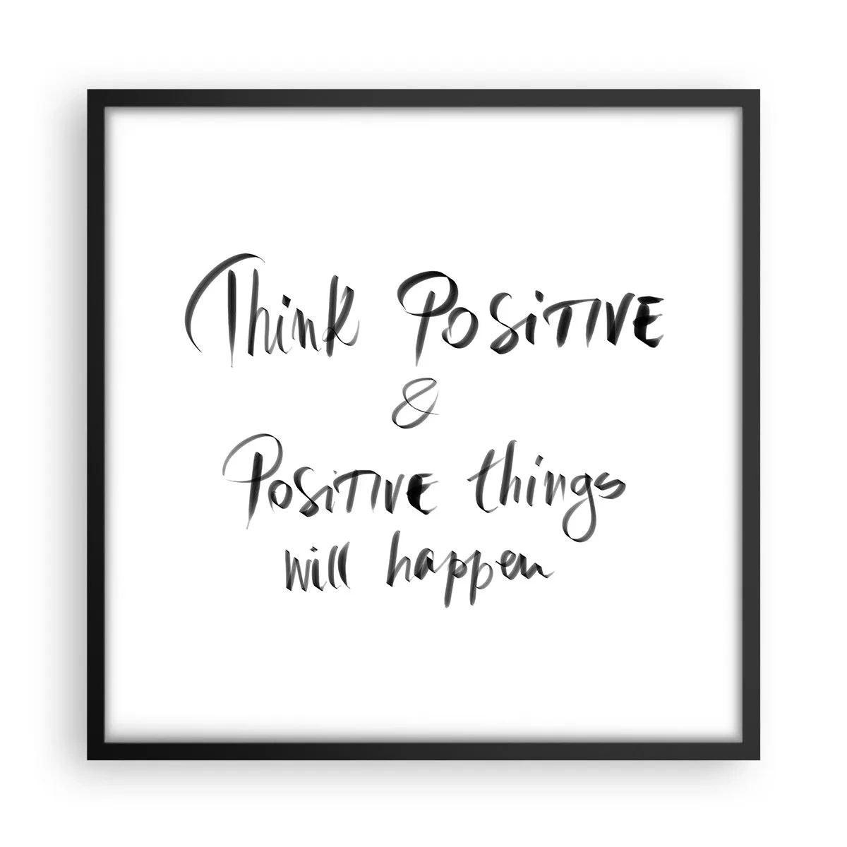 Poster in een zwarte lijst - Hoe leef je het leven? - 50x50 cm