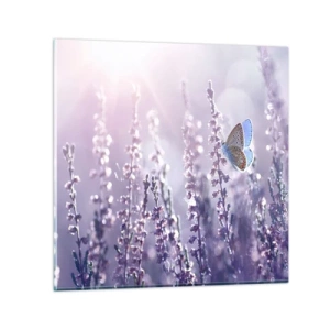 Schilderen op glas - Vlinder kus - 60x60 cm