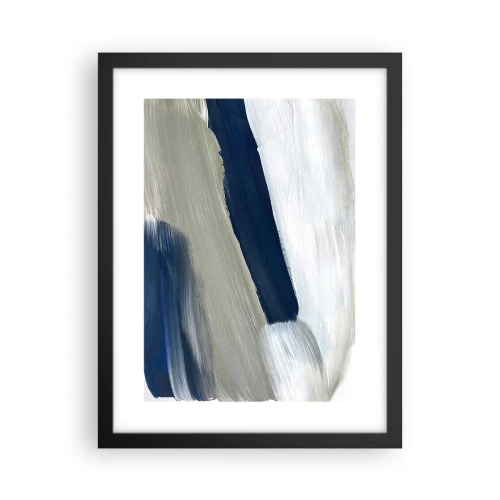 Poster in een zwarte lijst - Ontmoeting met witheid - 30x40 cm