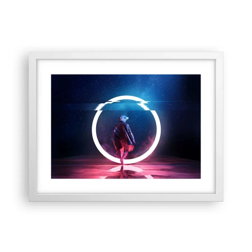 Poster in een witte lijst - Tussen werelden - 40x30 cm