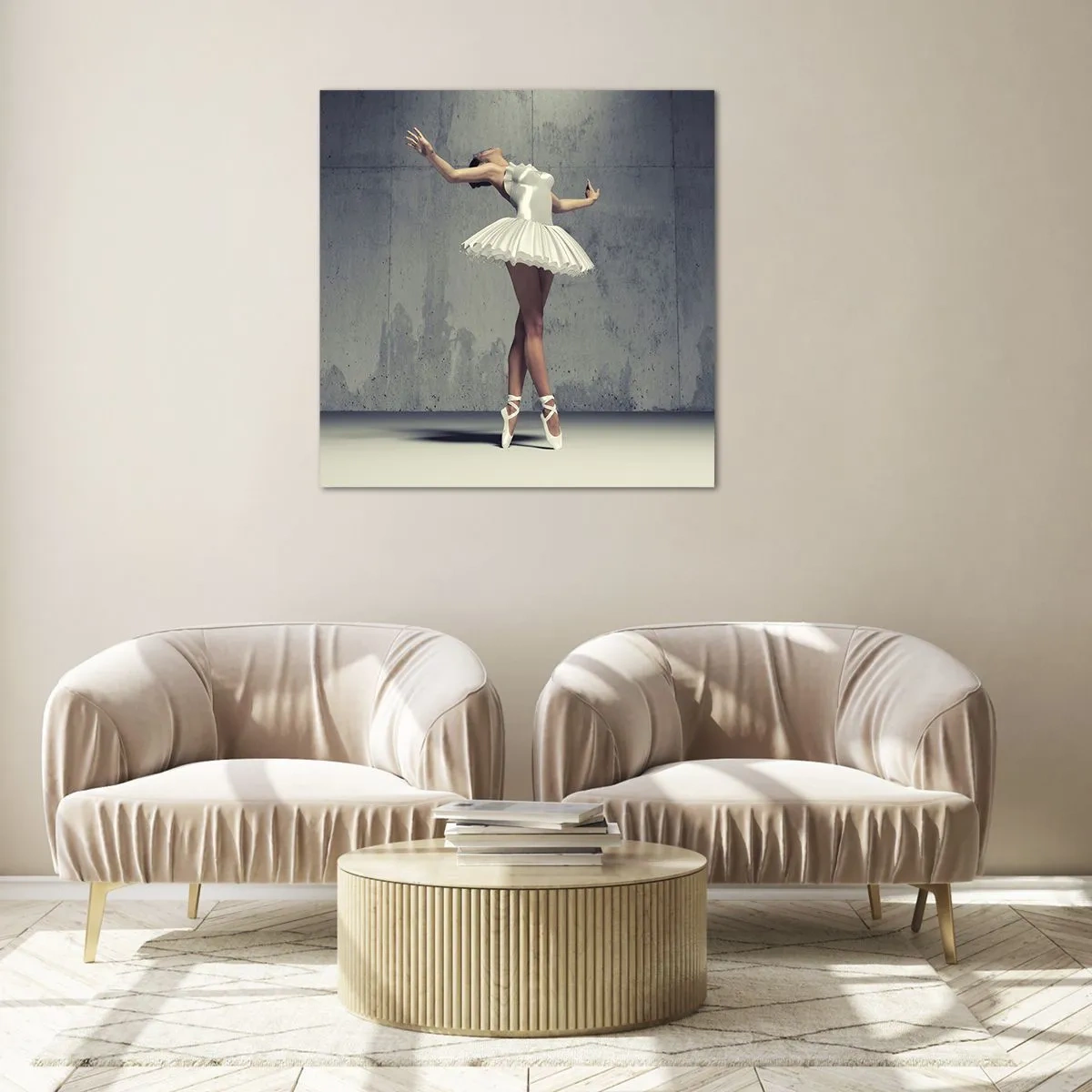 Schilderen op glas - Licht als een vogel - 50x50 cm