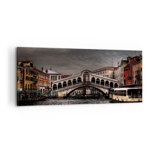 Schilderen op canvas - De belofte van een Venetiaanse avond - 100x40 cm