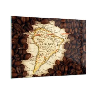 Schilderen op glas - Waar komt de beste koffie vandaan? - 100x70 cm