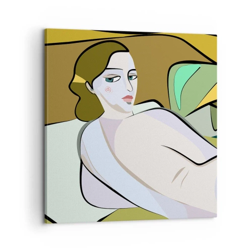 Schilderen op canvas - Intiem portret - 60x60 cm