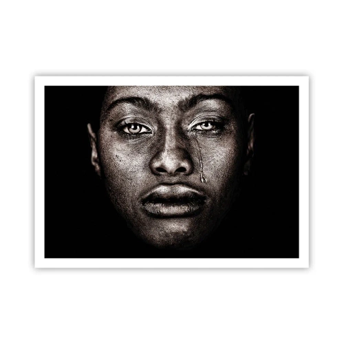 Poster - een traan - 100x70 cm