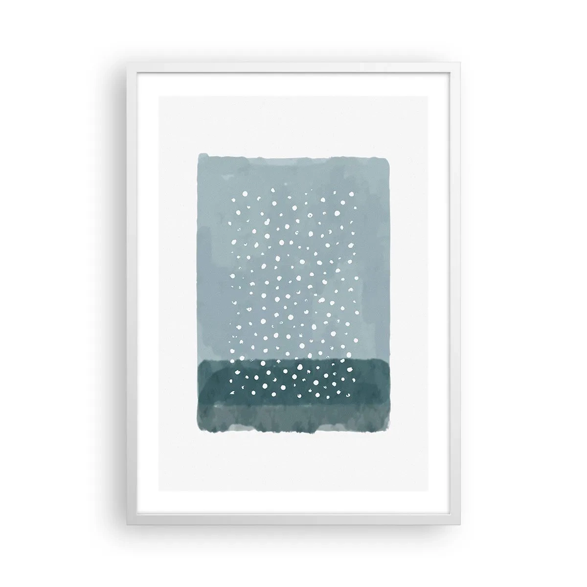 Poster in een witte lijst - Gegroeid op blauw - 50x70 cm