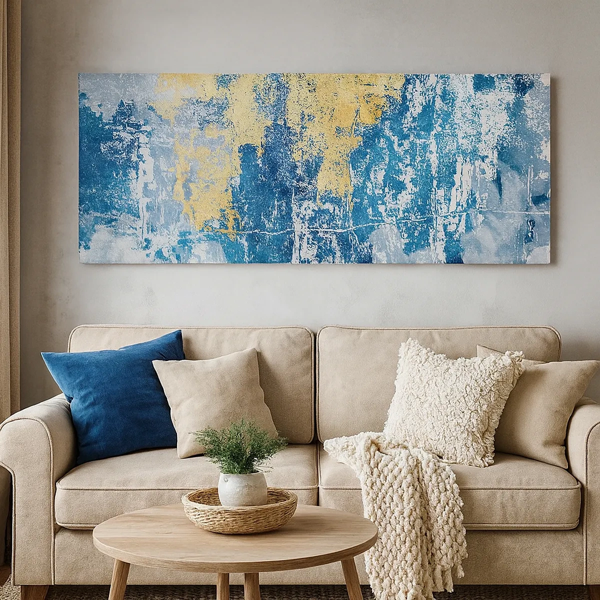 Schilderen op canvas - Abstractie vol met weer - 30x30 cm