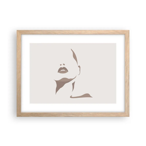 Een poster in een licht eiken lijst - Gemaakt van licht en schaduw - 40x30 cm