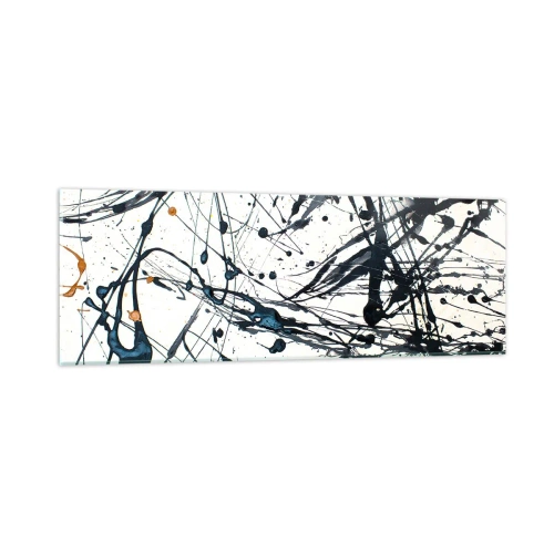 Schilderen op glas - Expressionistische abstractie - 90x30 cm