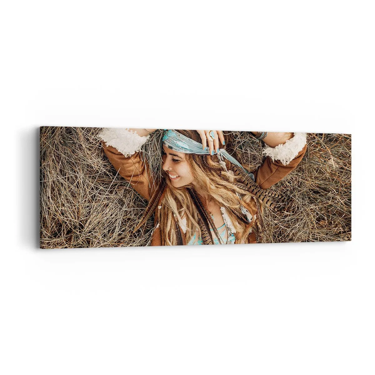 Schilderen op canvas - Op weg naar de zomer van de liefde - 90x30 cm