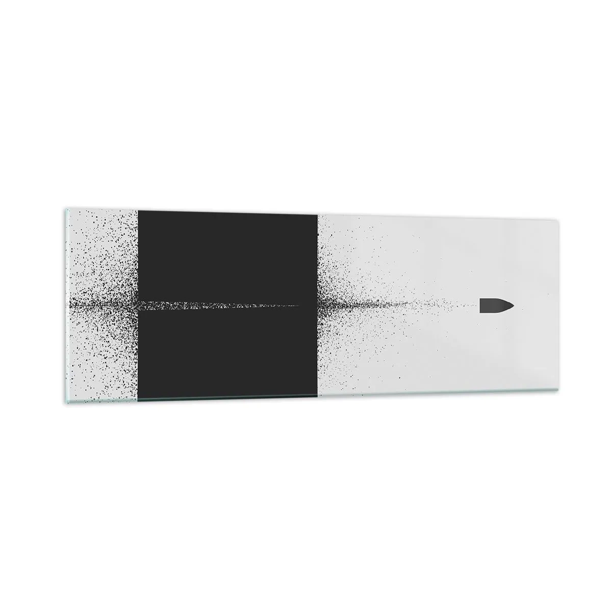 Schilderen op glas - Rechtstreeks naar het doel - 90x30 cm