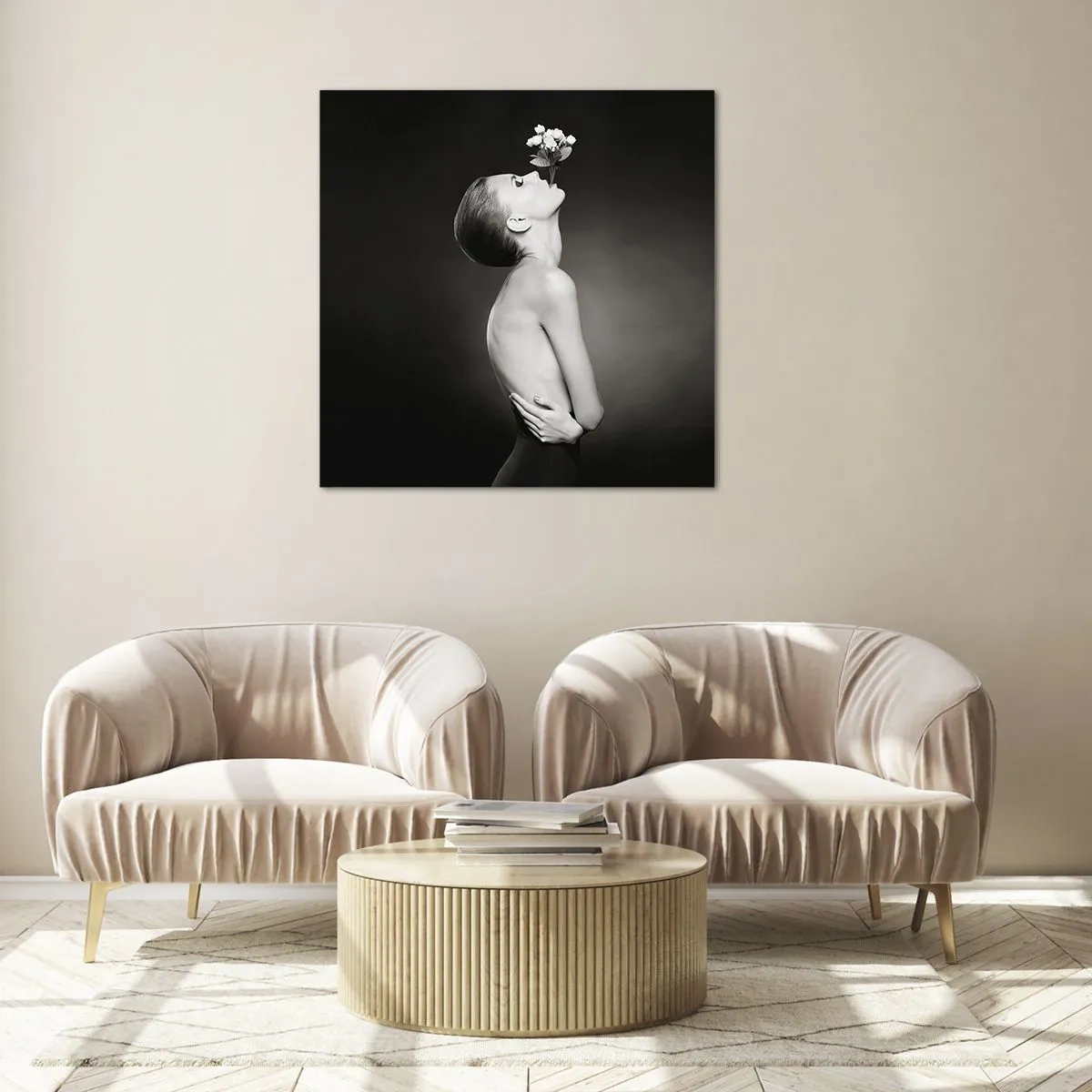 Schilderen op glas - Excentrieke elegantie - 50x50 cm