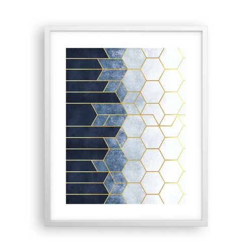 Poster in een witte lijst - Compositie in een gesyncopeerd ritme - 40x50 cm