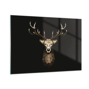 Schilderen op glas - Kubistische herten - 100x70 cm