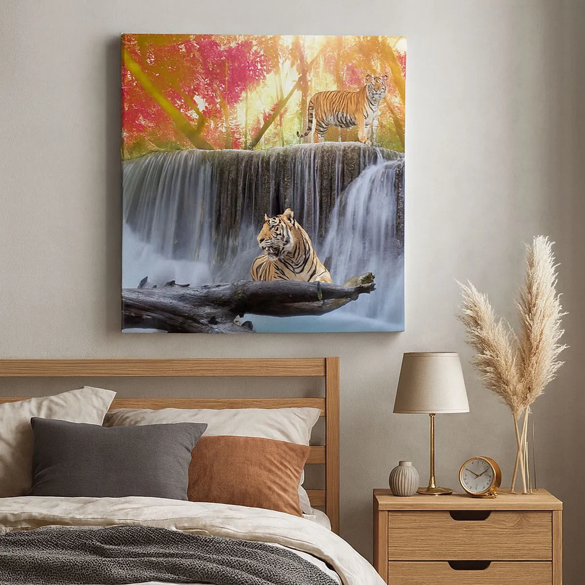 Schilderen op canvas - Surrealistisch landschap - 30x30 cm