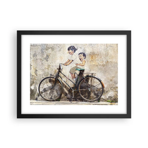 Poster in een zwarte lijst - Waar of niet waar? - 40x30 cm