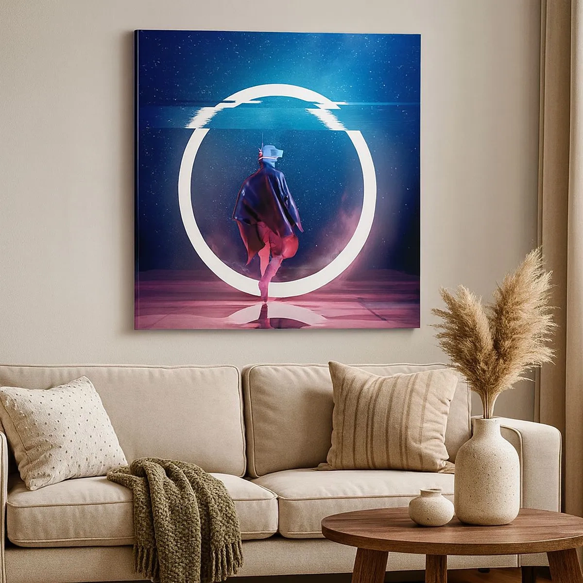 Schilderen op canvas - Tussen werelden - 30x30 cm