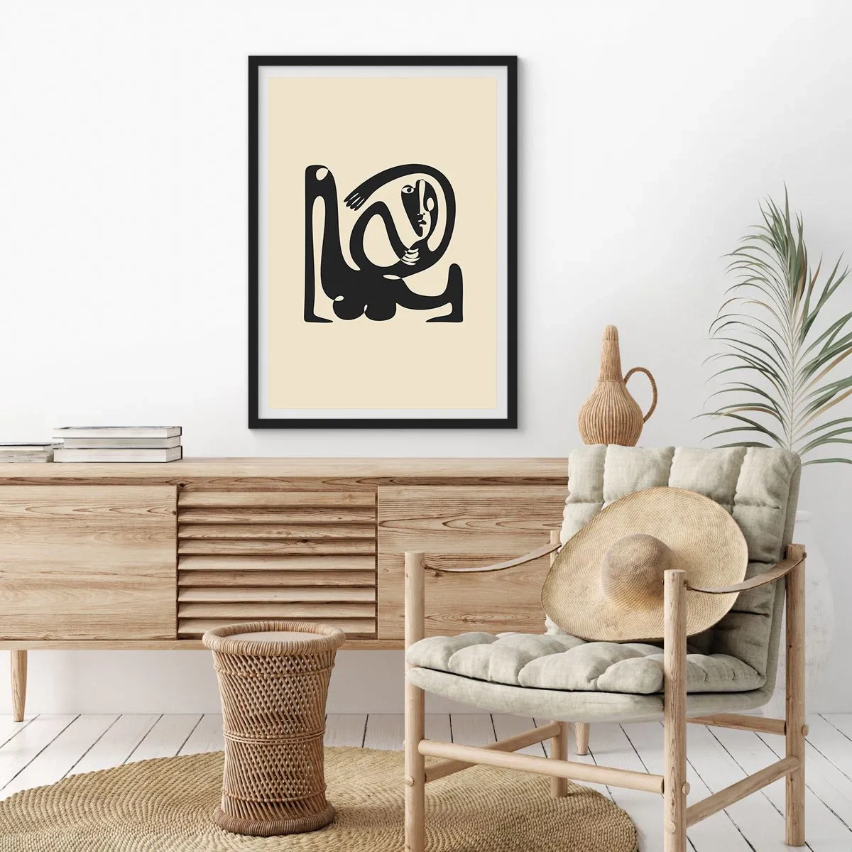 Poster in een zwarte lijst - Bijna Picasso - 70x100 cm