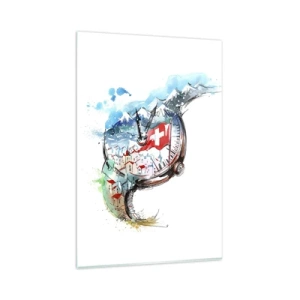 Schilderen op glas - De geest van Zwitserland - 80x120 cm