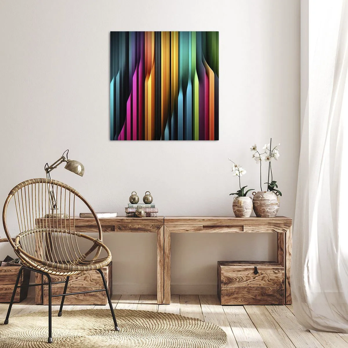Schilderen op canvas - Lichtorgel - 30x30 cm