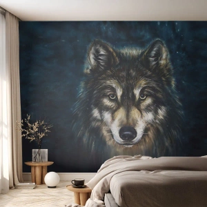 Fotobehang op maat Zelfklevend Deluxe Sticker - Alfa? en omega - Wolf, Dieren, Schilderen
