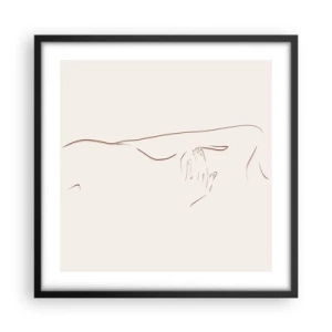 Poster in een zwarte lijst - De vorm van verlangen - 50x50 cm