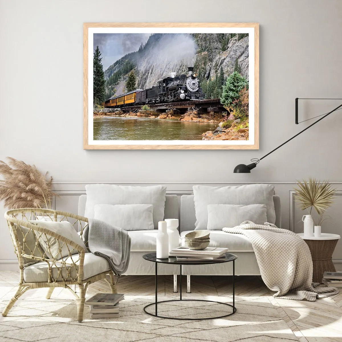 Een poster in een licht eiken lijst - Waar wil je naar toe? Waar naar toe? - 40x30 cm