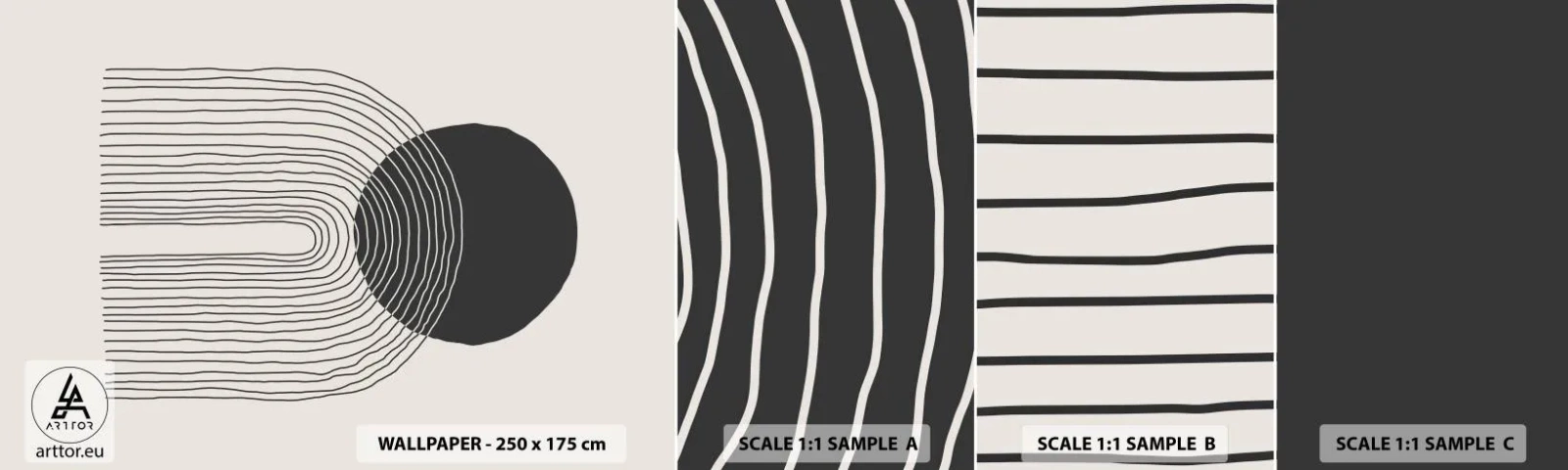 Fotobehang Monster Zelfklevend Deluxe Sticker - Bibberen en vertrouwen - Abstractie, Deel, Minimalisme - 100x30 cm