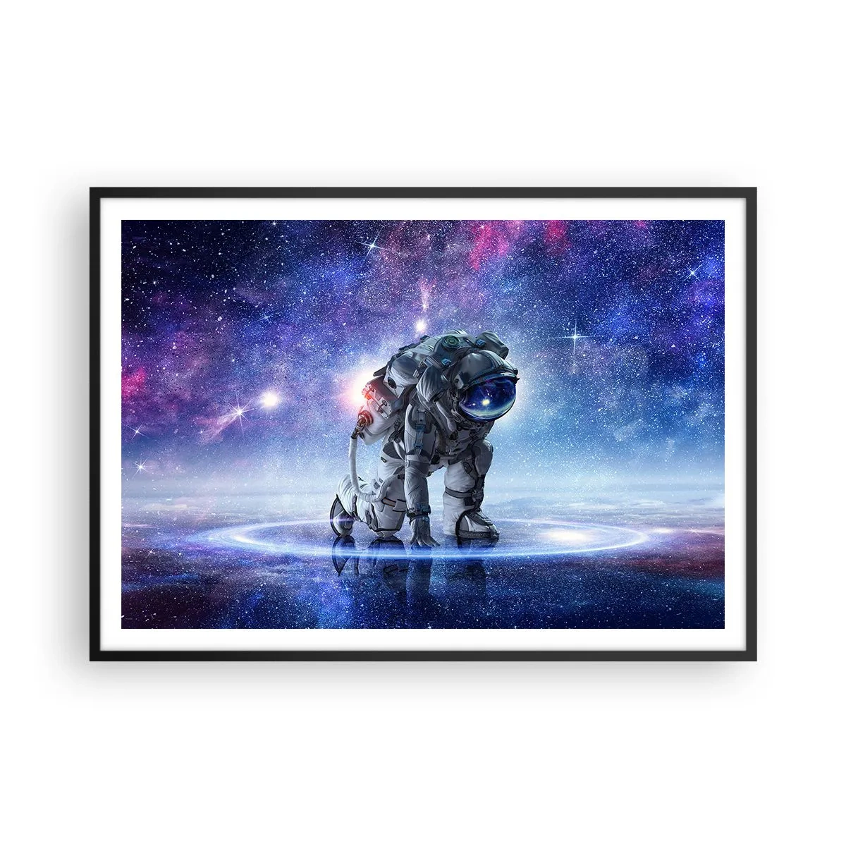 Poster in een zwarte lijst - De sterrenhemel boven mij - 100x70 cm