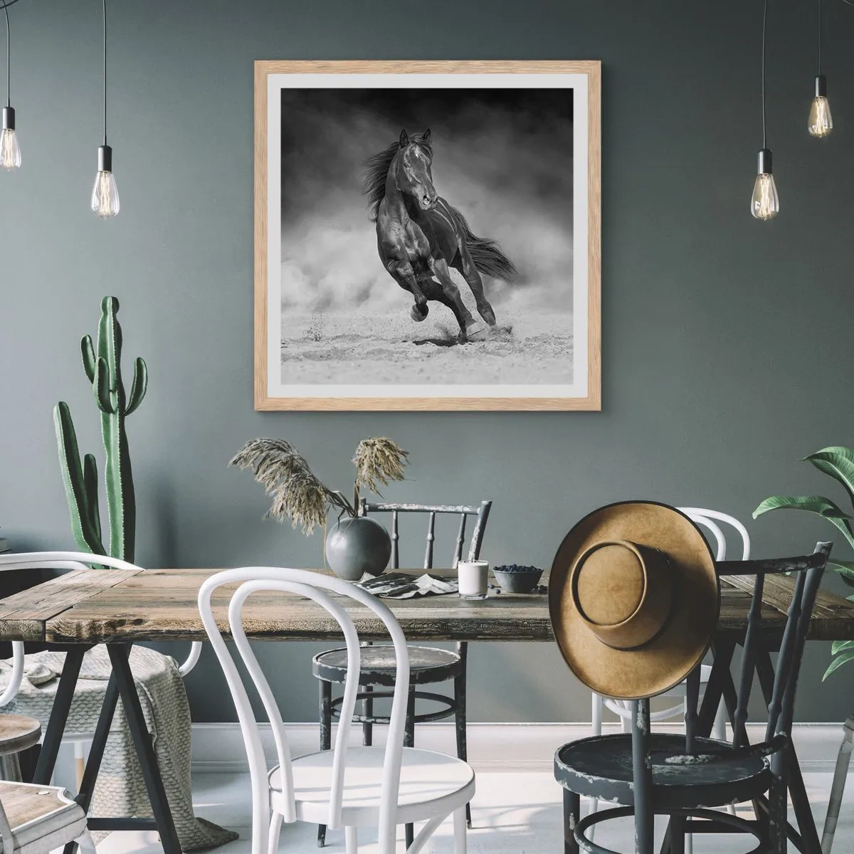Een poster in een licht eiken lijst - De emir zelf waardig - 60x60 cm