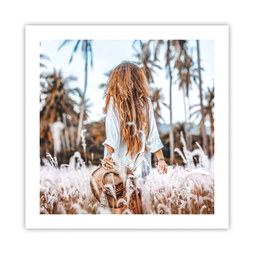 Poster - Geboren uit graspluis - 50x50 cm