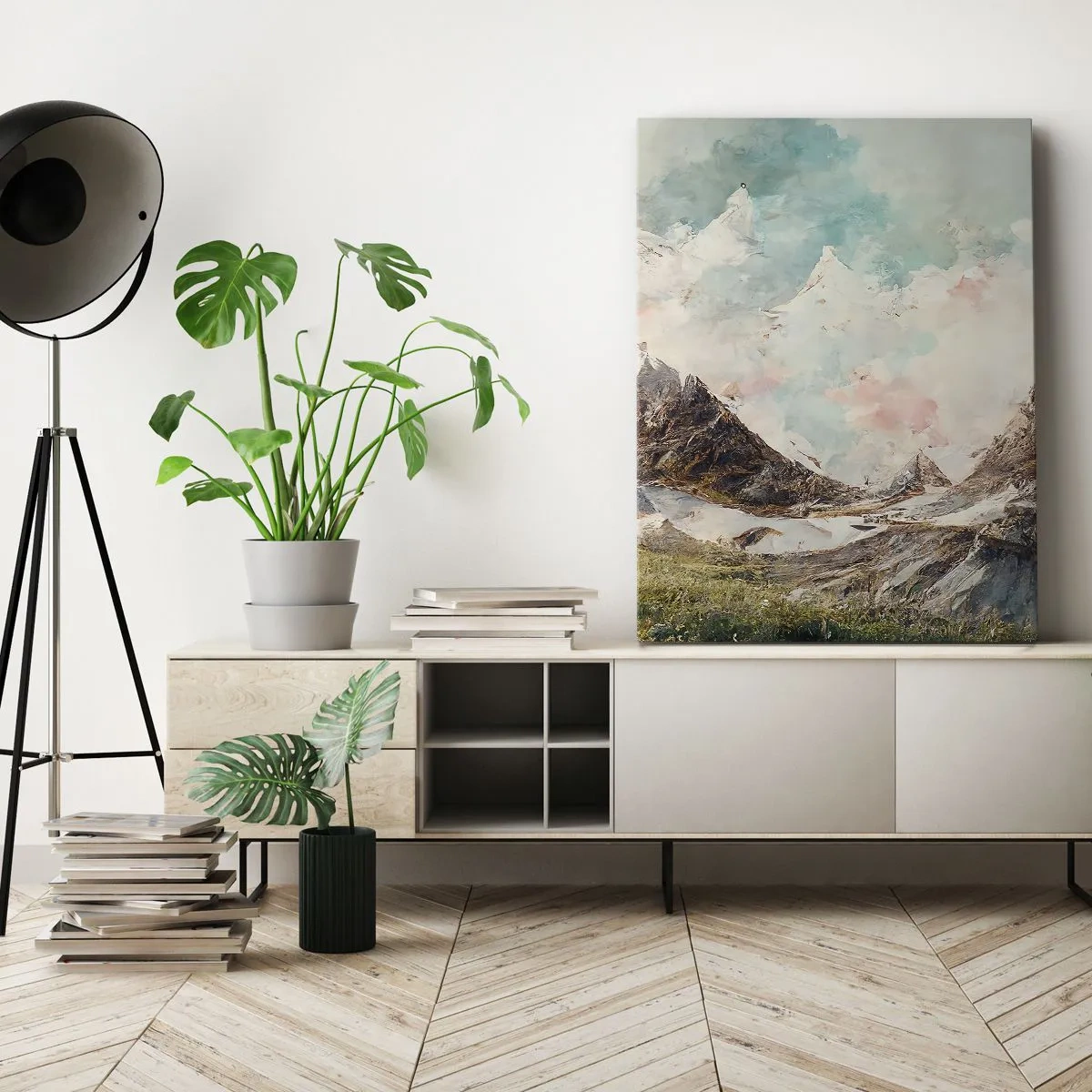 Schilderen op canvas - Rotsbladen - 50x70 cm