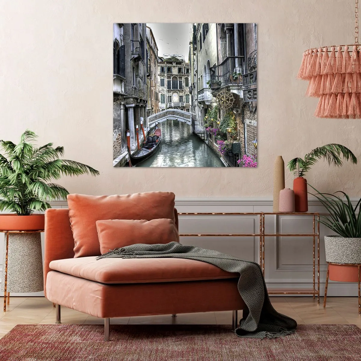 Schilderen op canvas - Eeuwenlang in stille reflectie - 50x50 cm