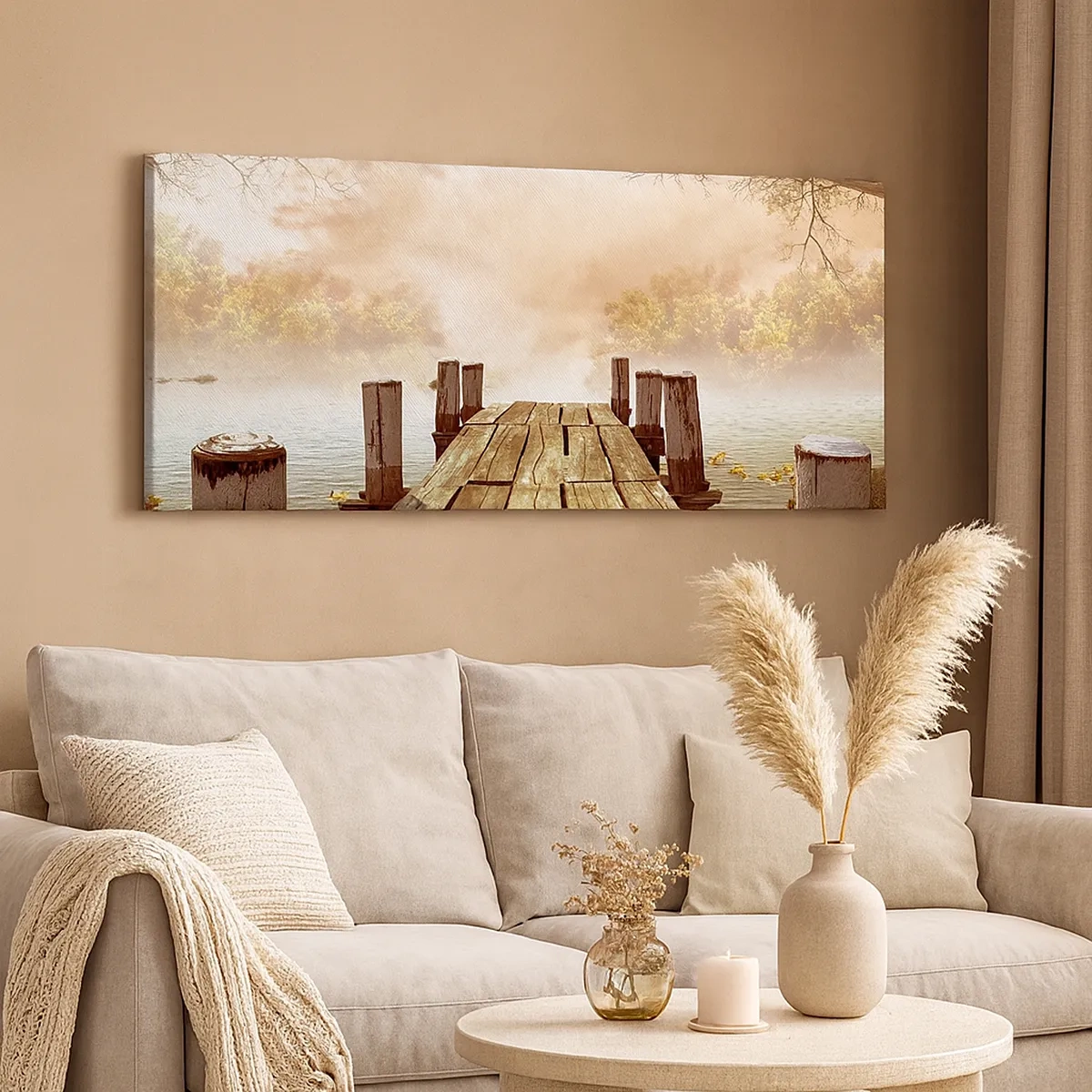 Schilderen op canvas - Het milde verdriet van de herfst - 30x30 cm