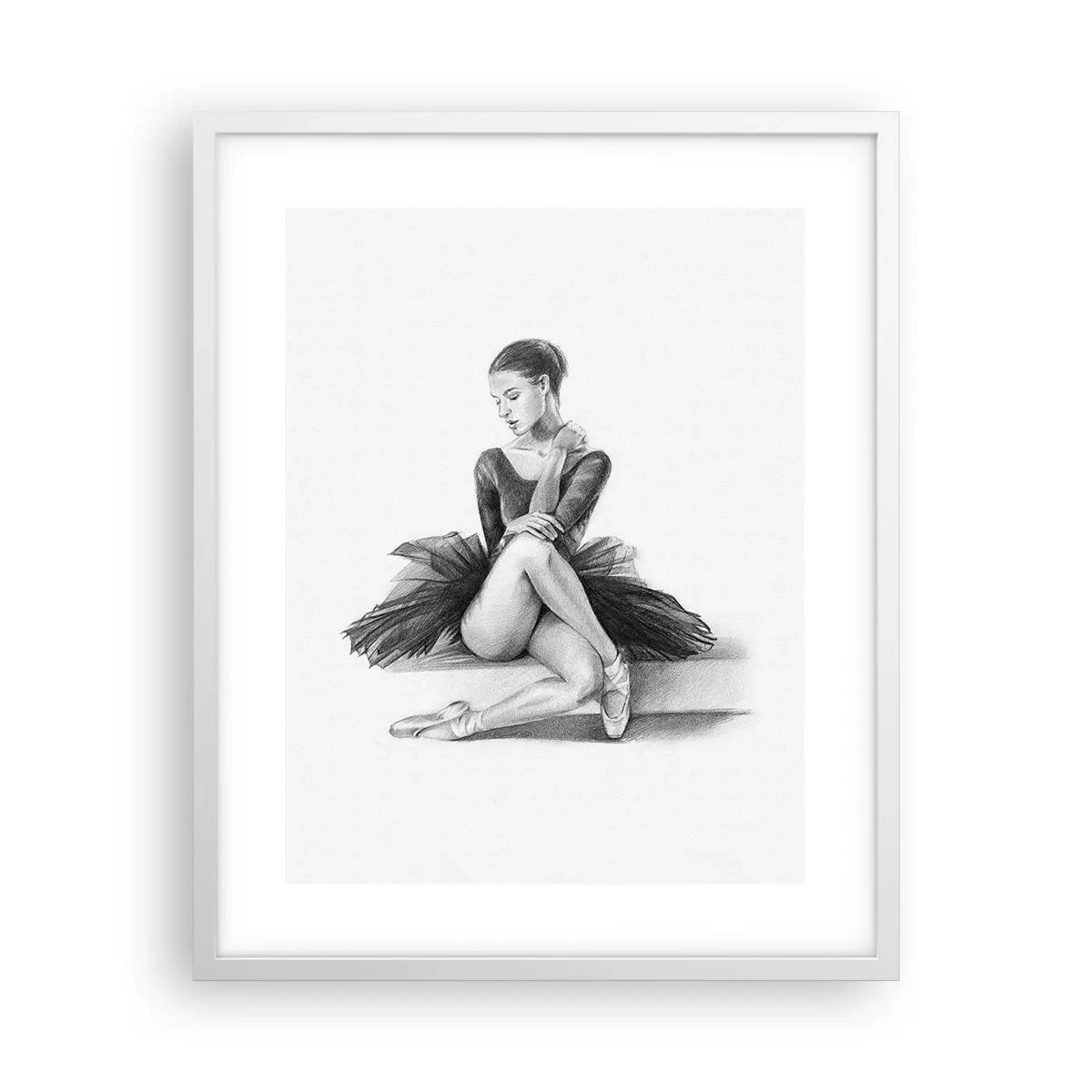 Poster in een witte lijst - Betoverd door de dans - 40x50 cm